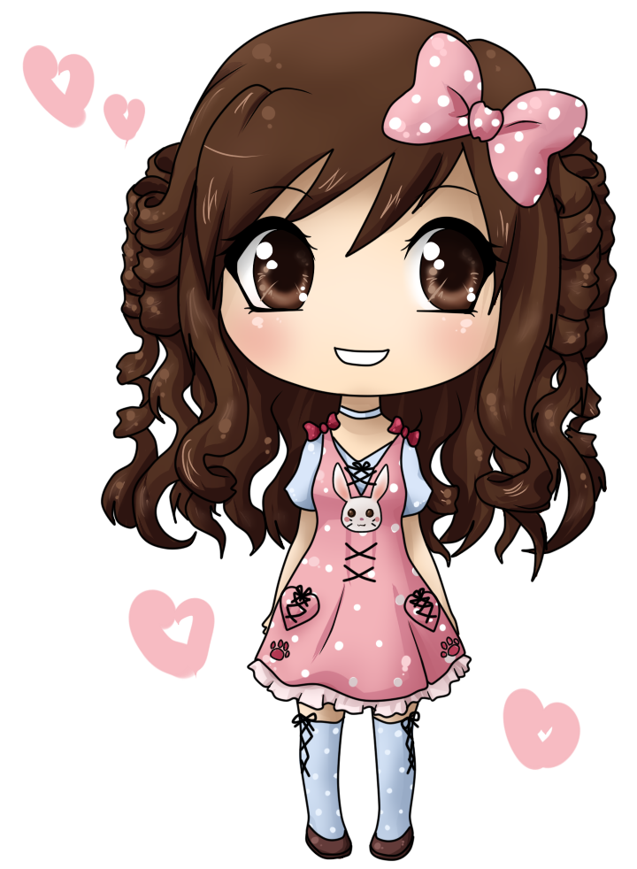 Linda clipart de boneca Kawaii Chibi · Creative Fabrica